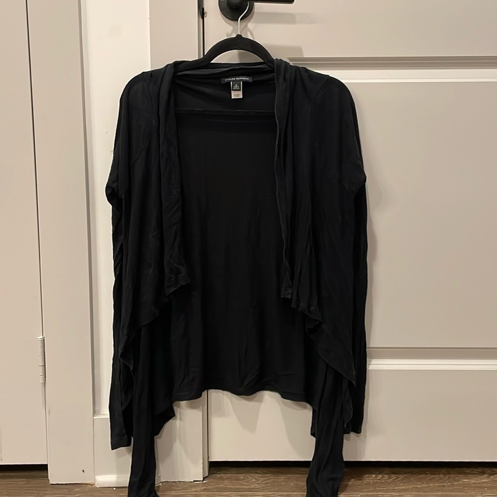 Banana Republic Black Draped Cardigan
